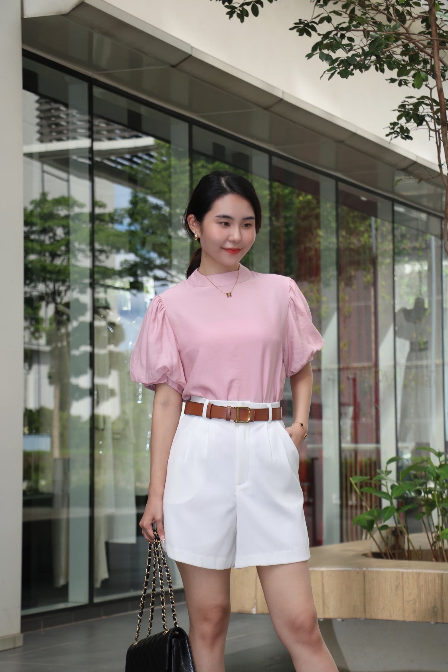 Puff Sleeve Colours Top WT9085