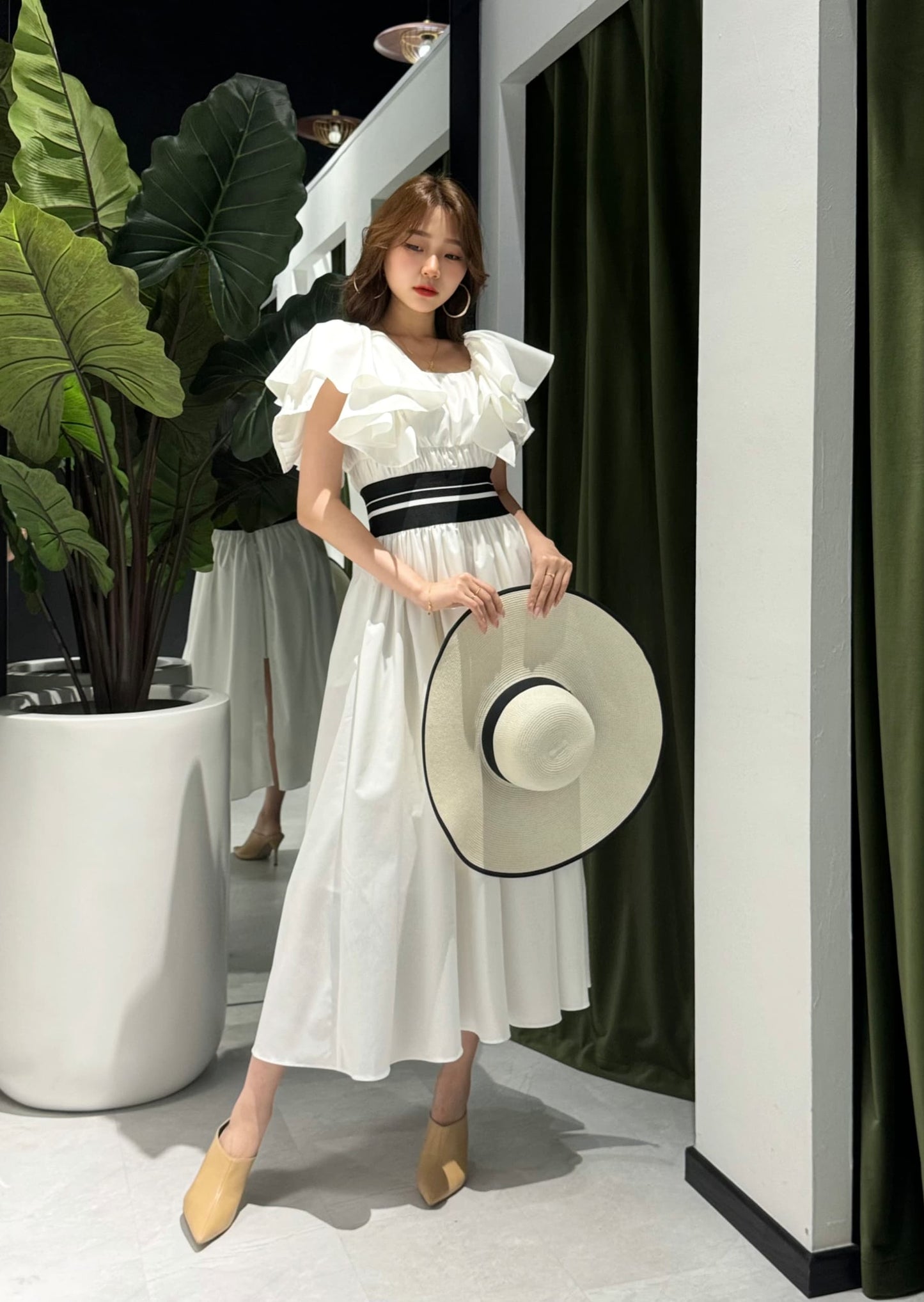 Bocoli Flounce Contour Maxi Dress B00829