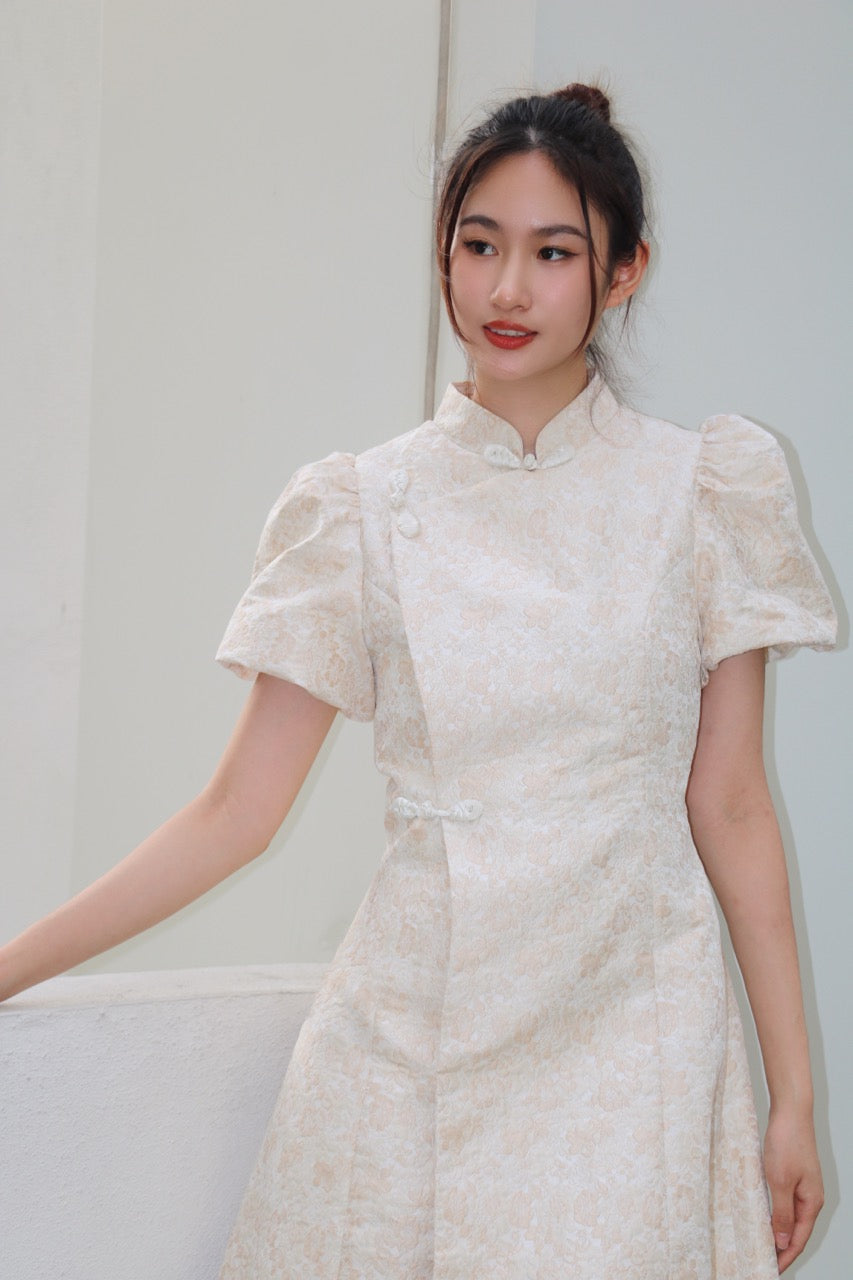 Bocoli Embroidery Floral Cheongsam Dress WD39642