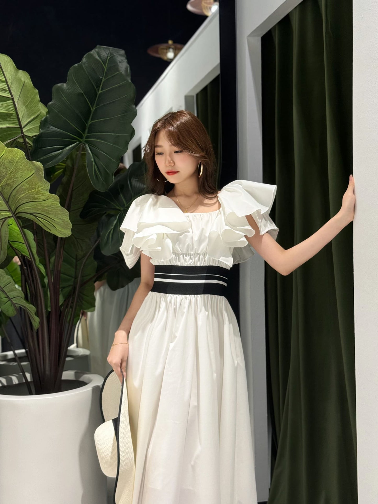 Bocoli Flounce Contour Maxi Dress B00829