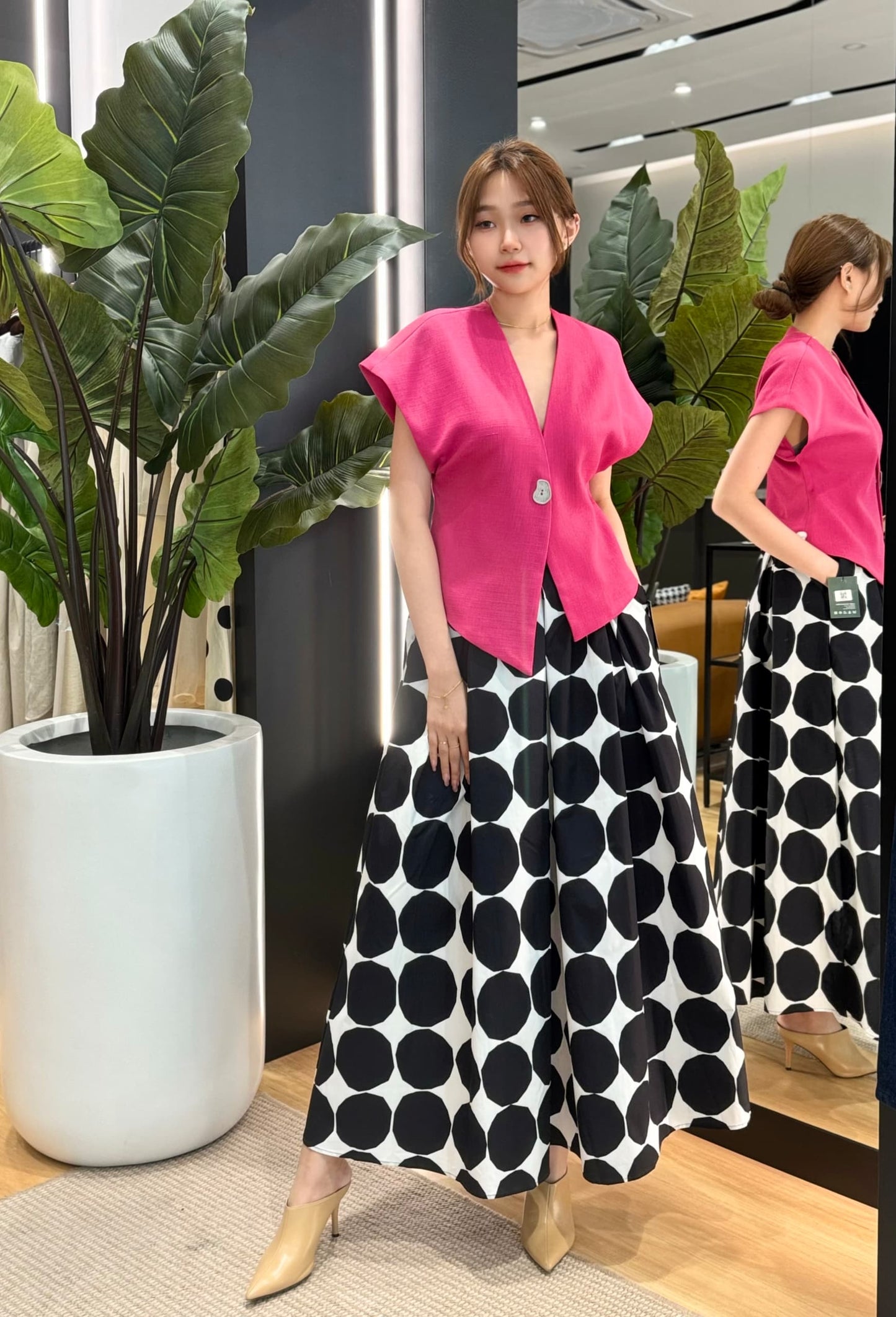 Purple Wide Sleeve Long Blouse BT52068