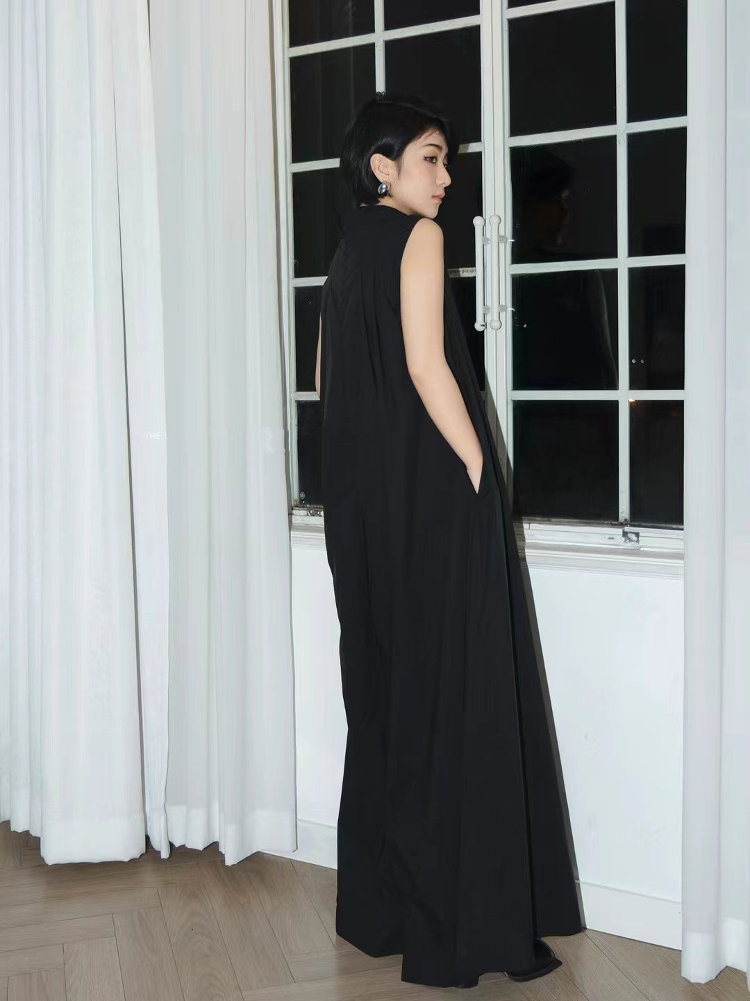 Bocoli Classic High Collar Jumpsuit