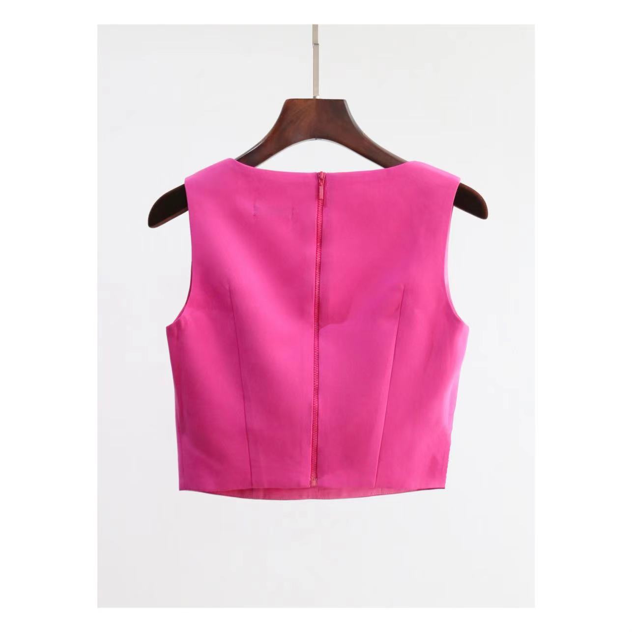 Elegant V Neck Top WT40672