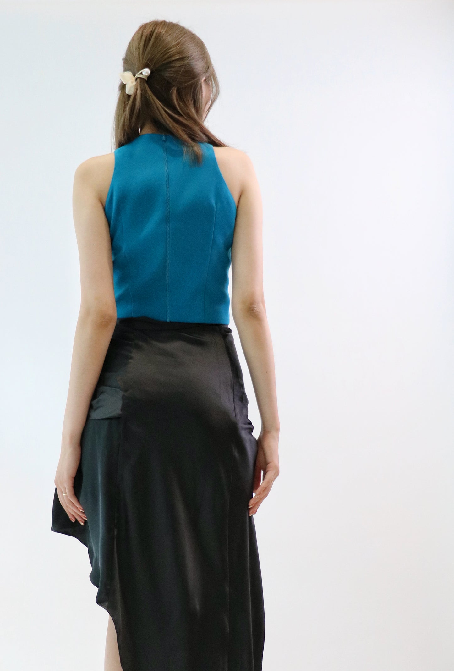 Satin Irregular Skirt WBT09733