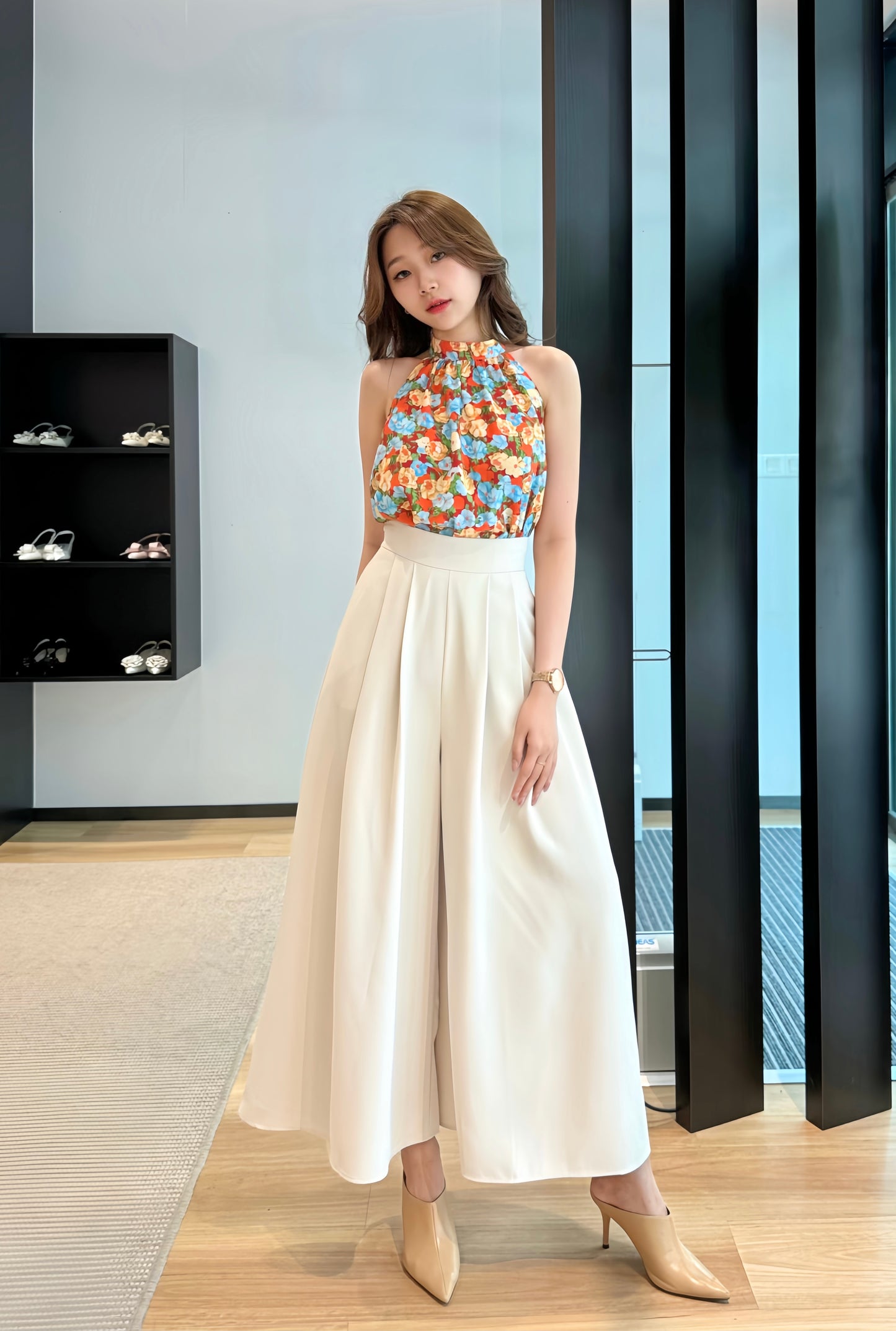 BCL Pleated Wide Leg Pantskirt BB5569
