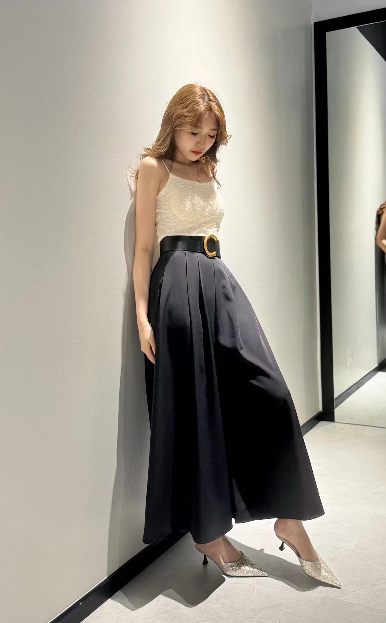 BCL Pleated Wide Leg Pantskirt BB5569