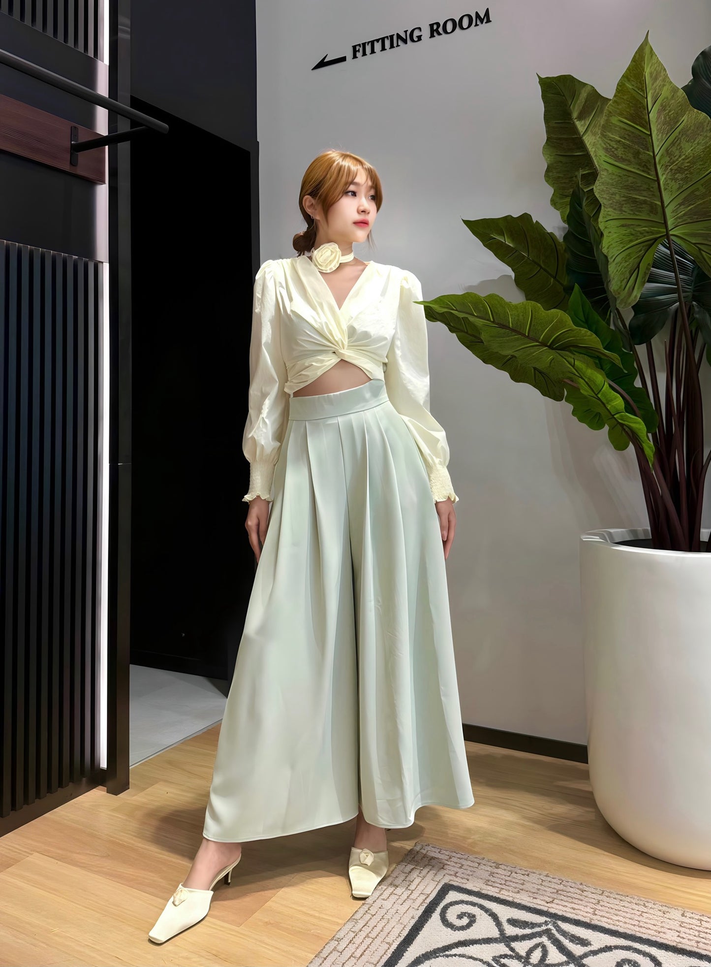 BCL Pleated Wide Leg Pantskirt BB5569