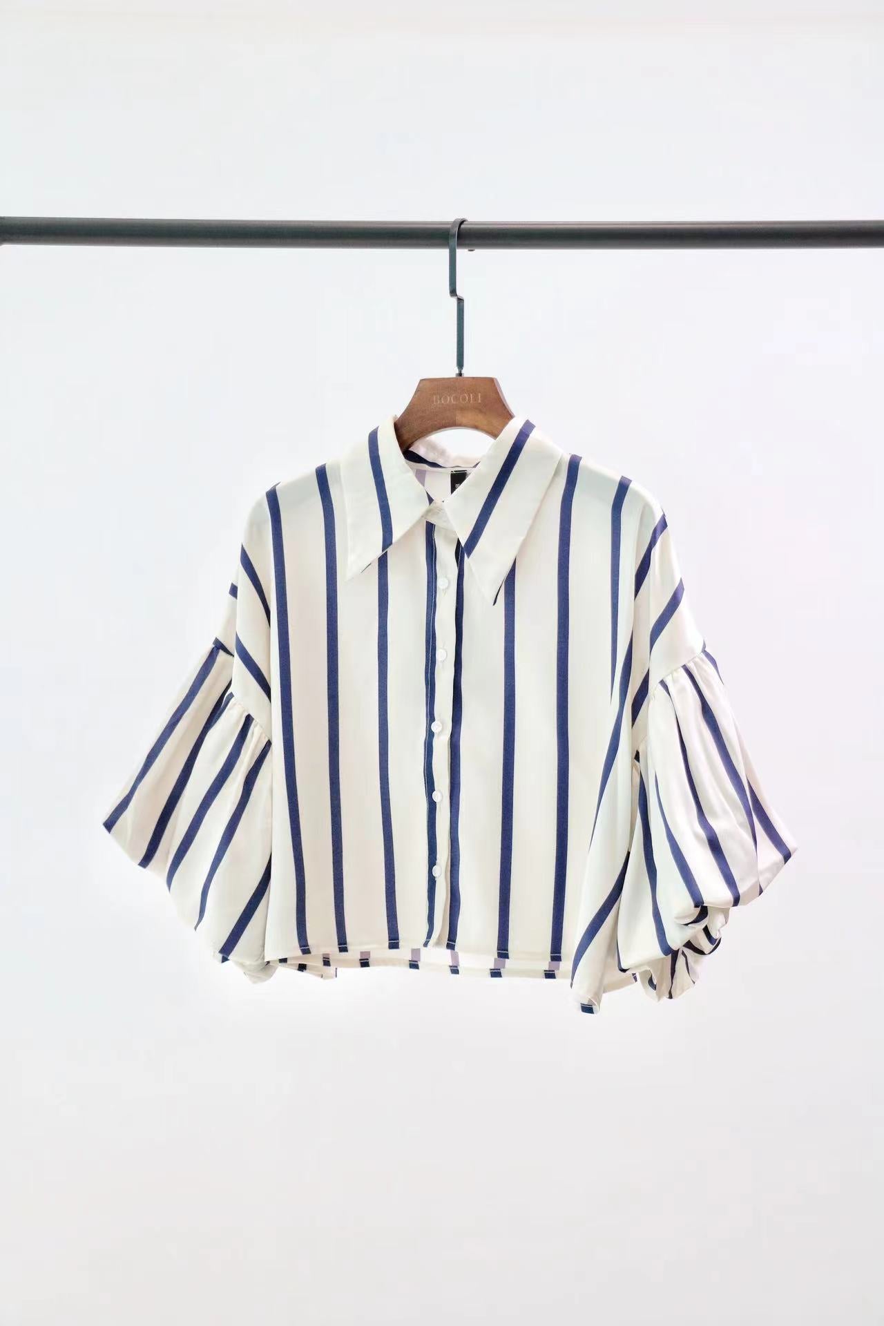 Lantern Sleeve Stripe Top BT15240