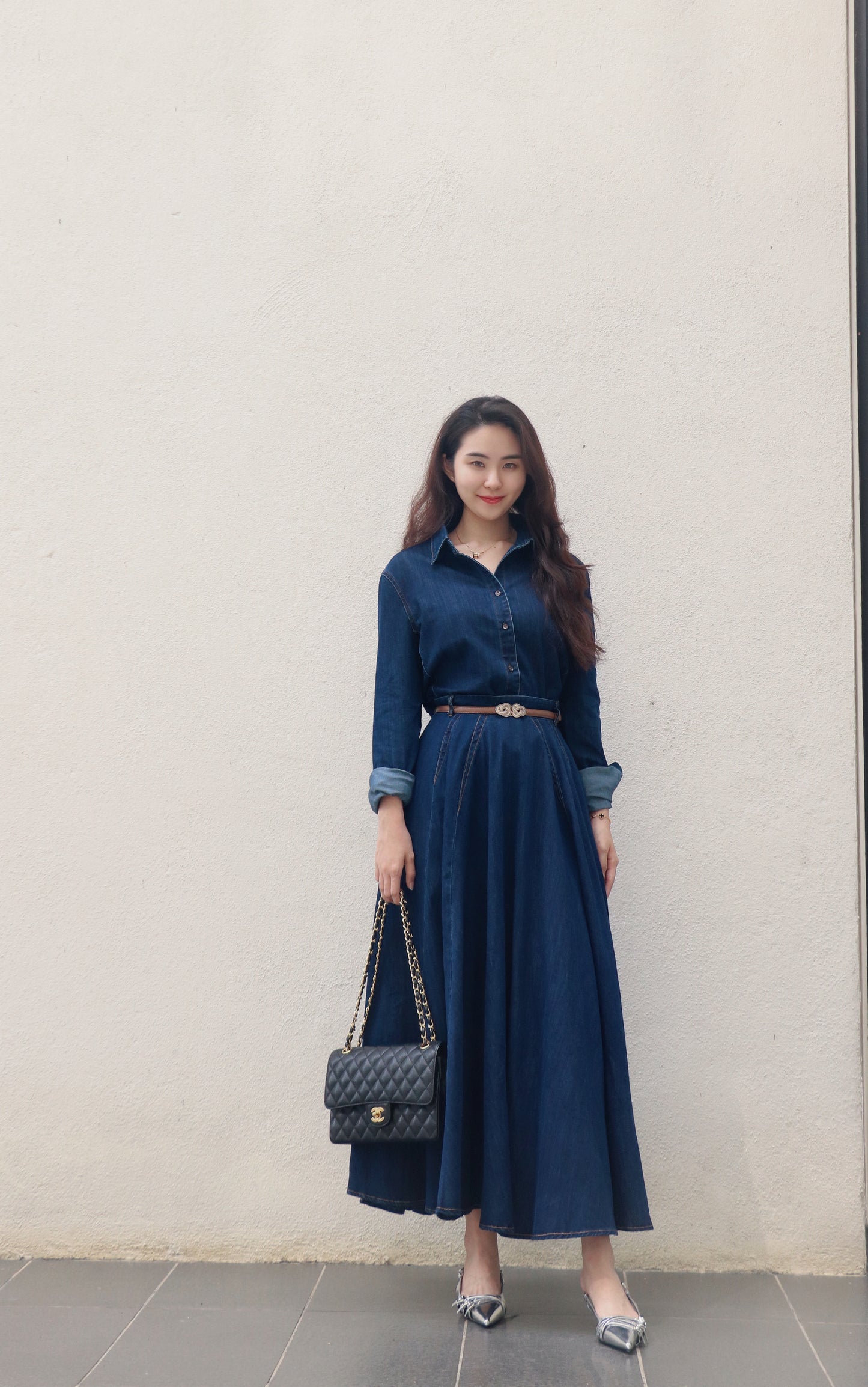 Denim Maxi Set Wear B573TY