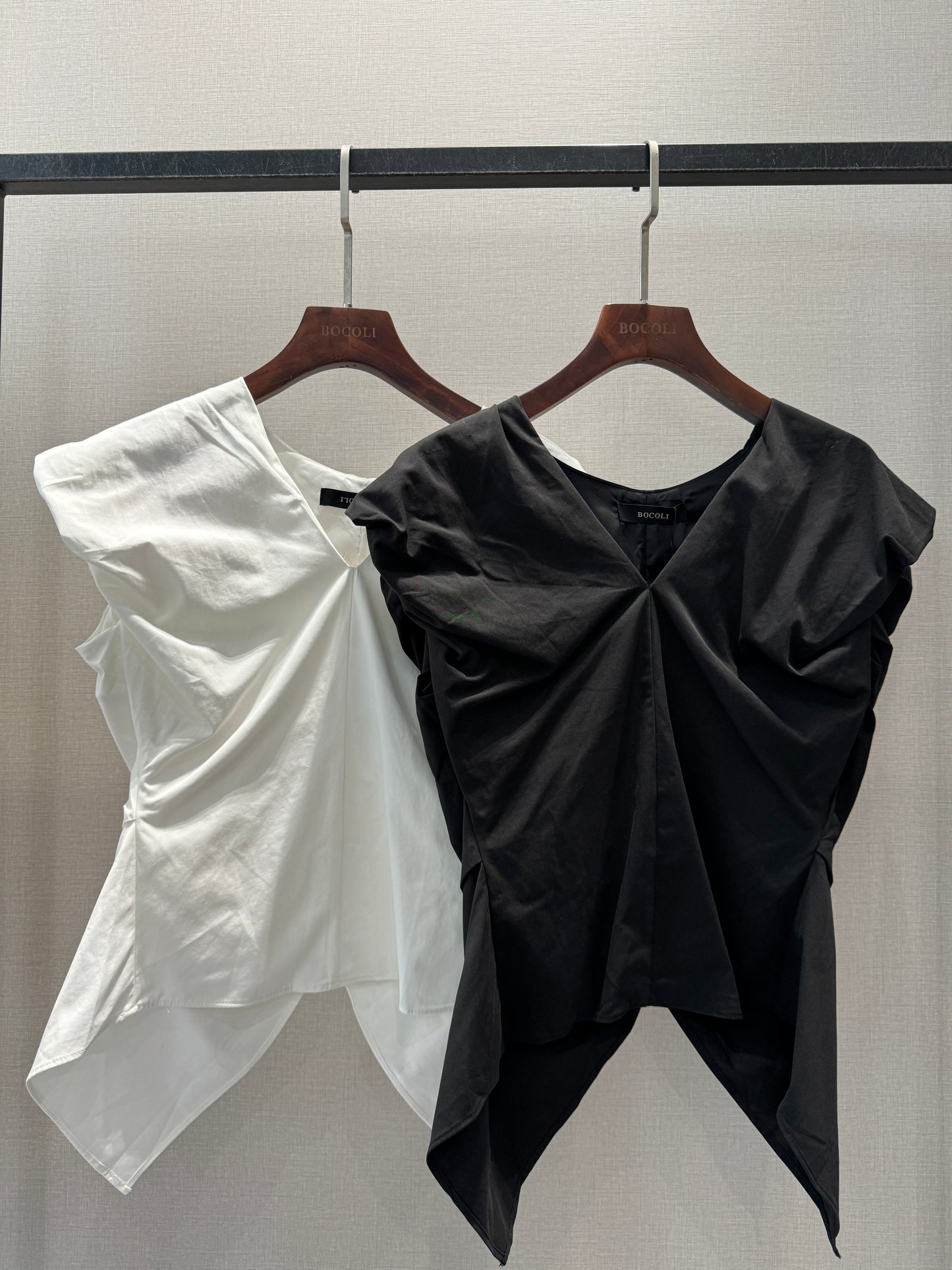 V neck Split back Blouse WT97420