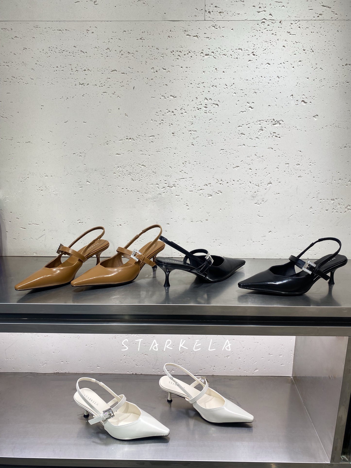 Crystal Buckle Stiletto Heels ST88-186
