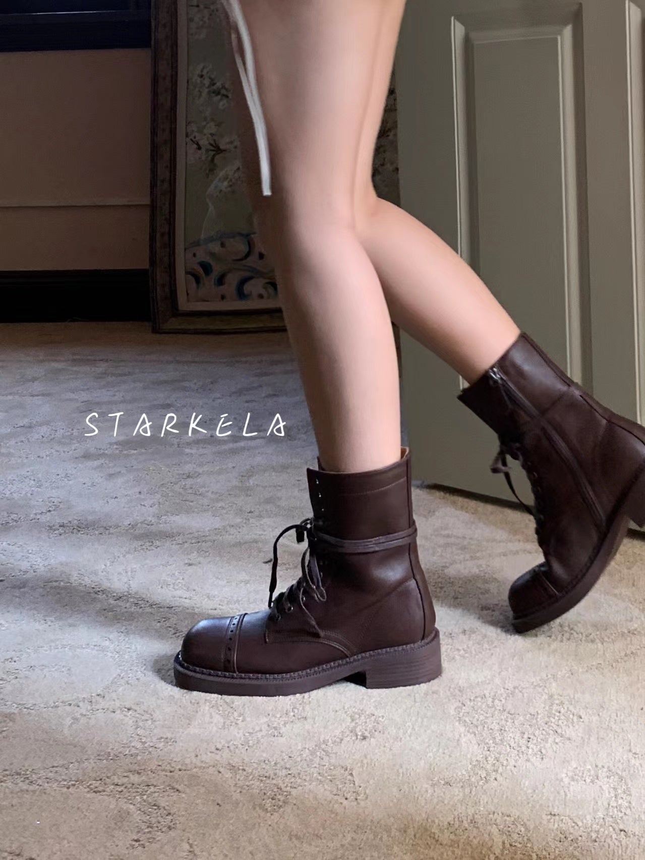 Leather Lace Martin Boots SW6653