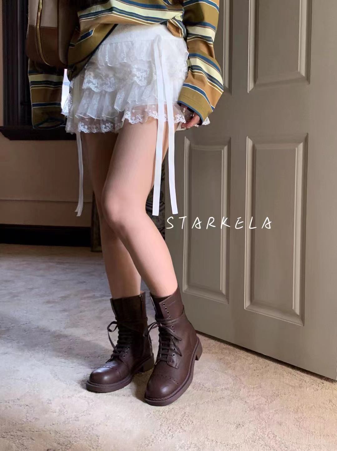 Leather Lace Martin Boots SW6653