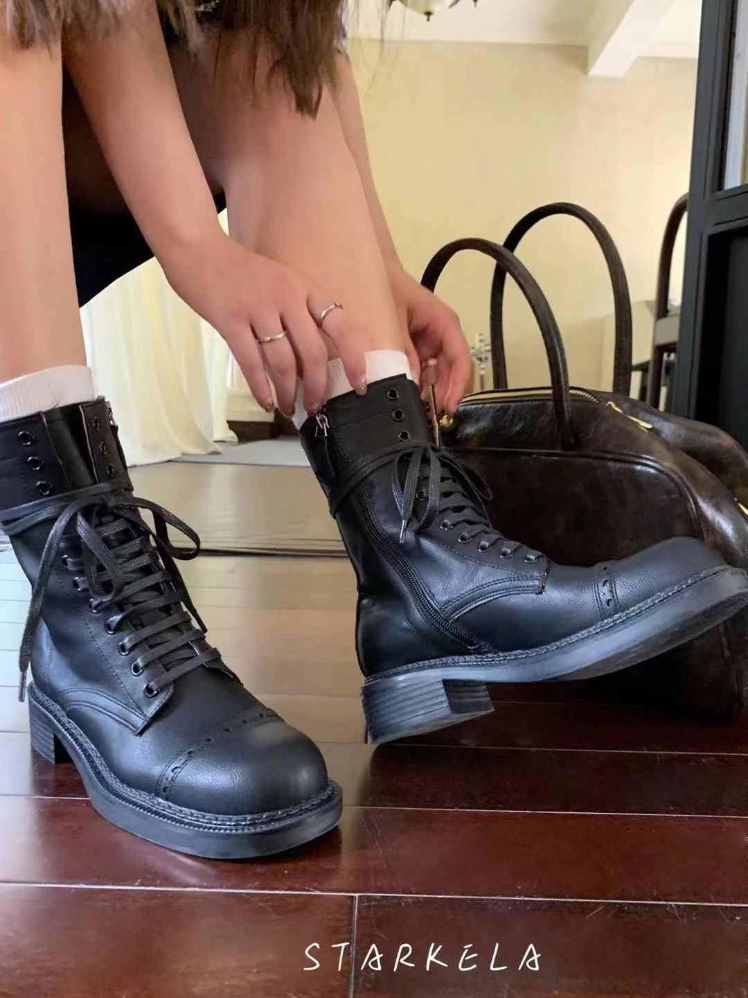Leather Lace Martin Boots SW6653