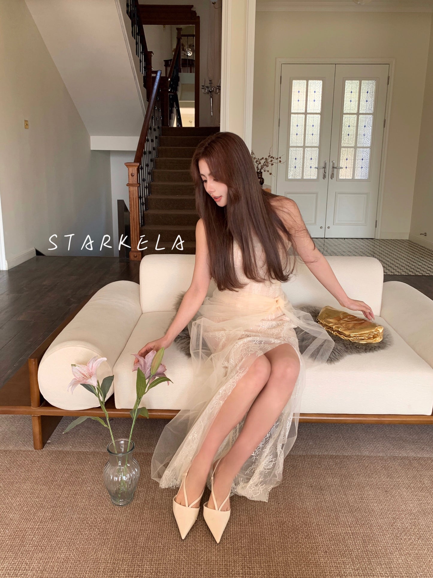 Starkela V-Strap Pointy Heels ST8-256