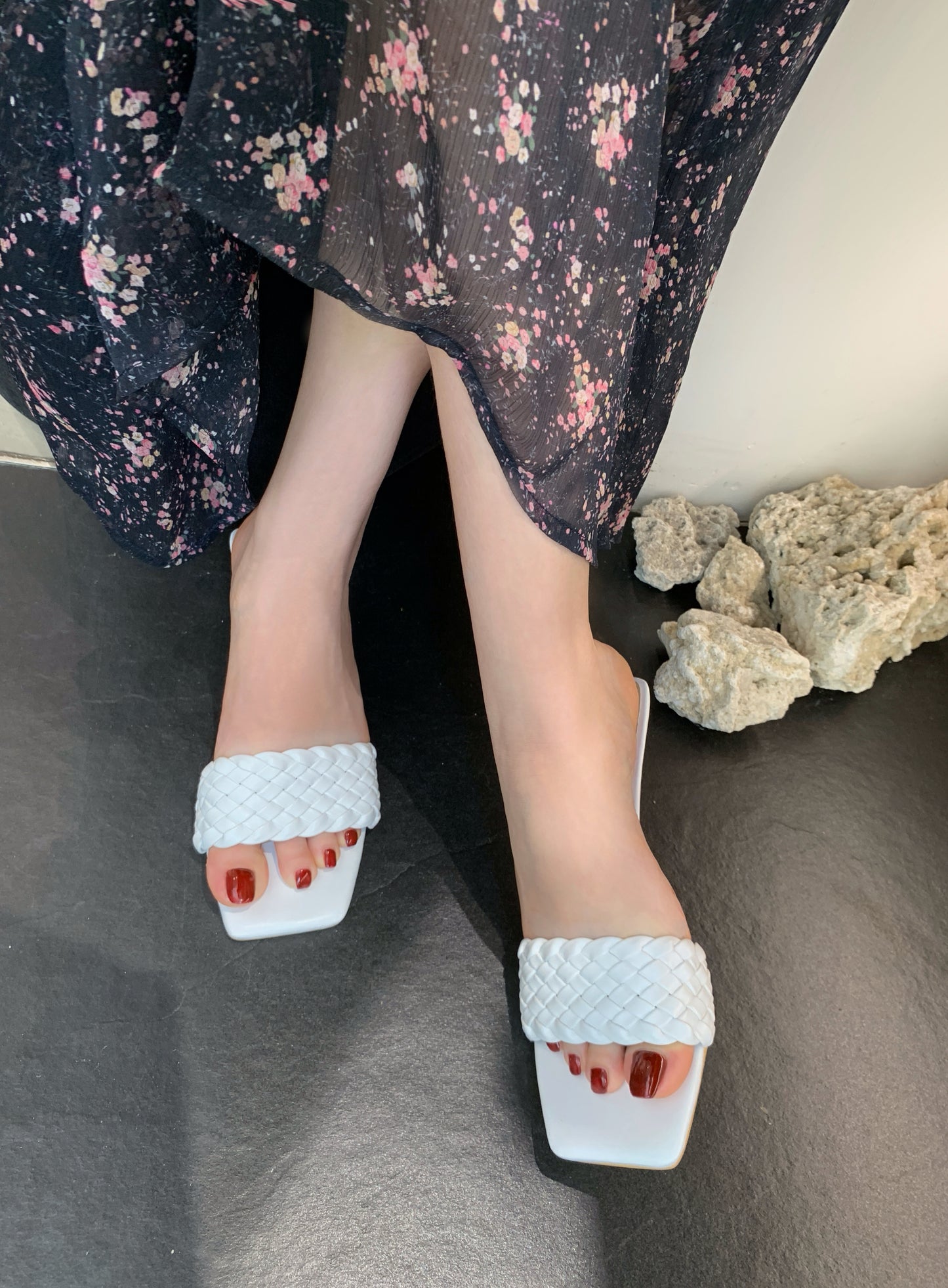 Starkela Weave Square Mules