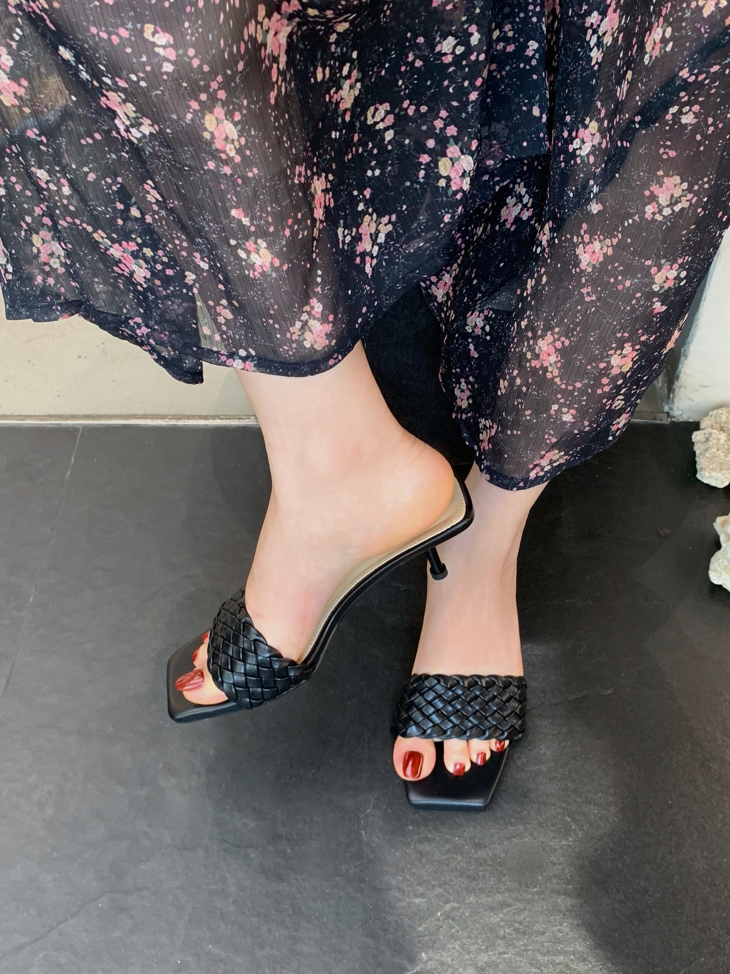Starkela Weave Square Mules