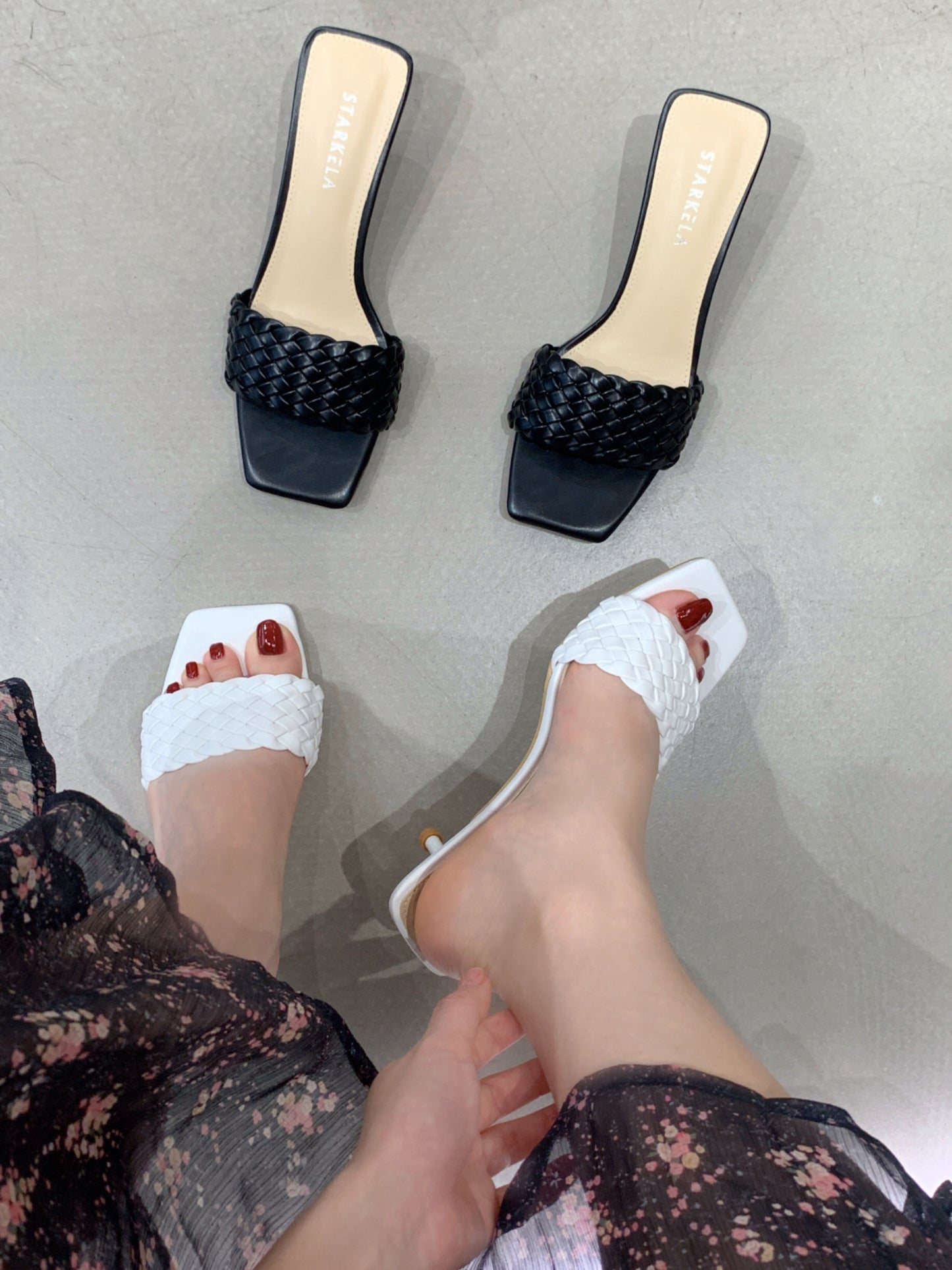 Starkela Weave Square Mules