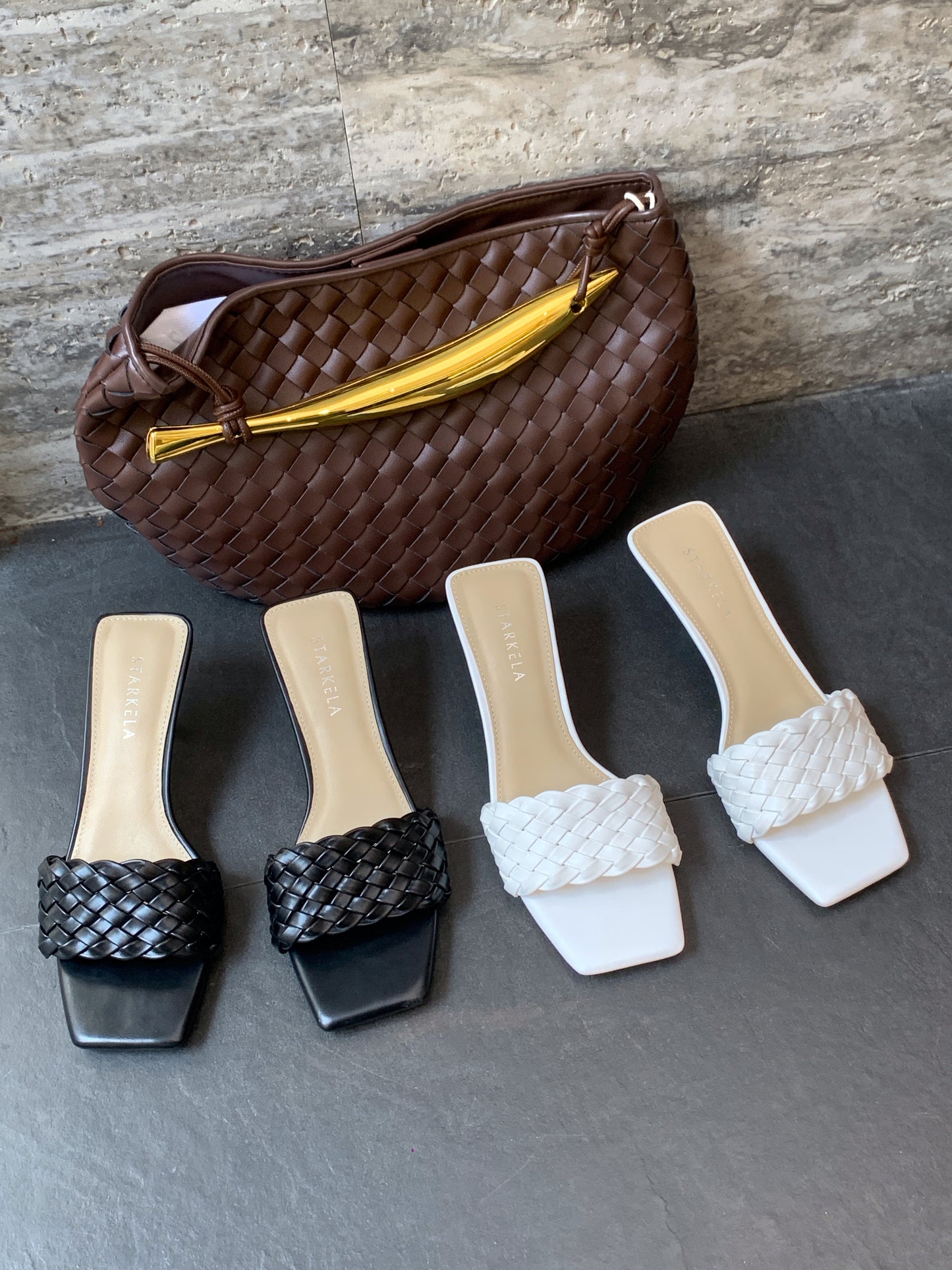 Starkela Weave Square Mules