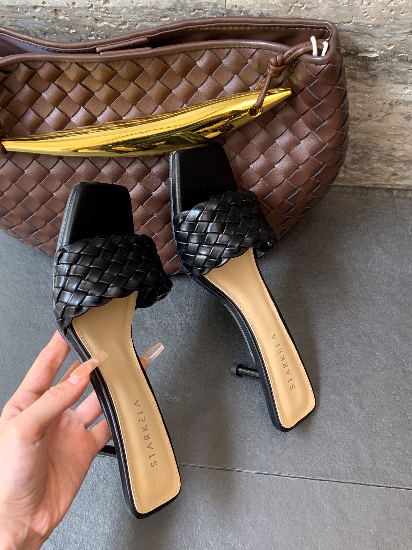 Starkela Weave Square Mules