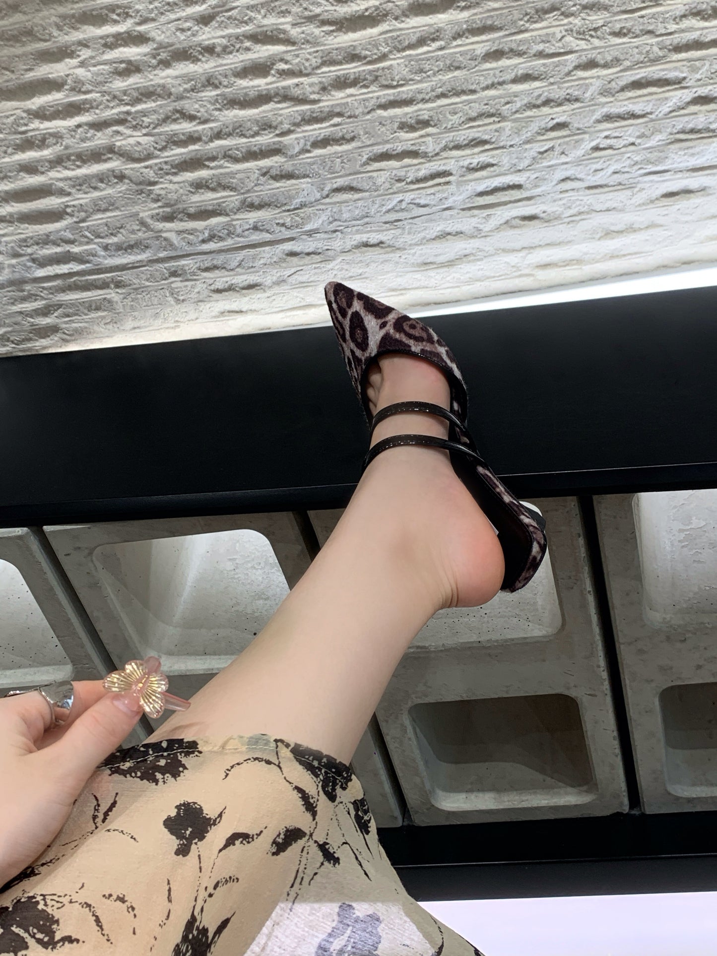 Feline Double Straps Heels
