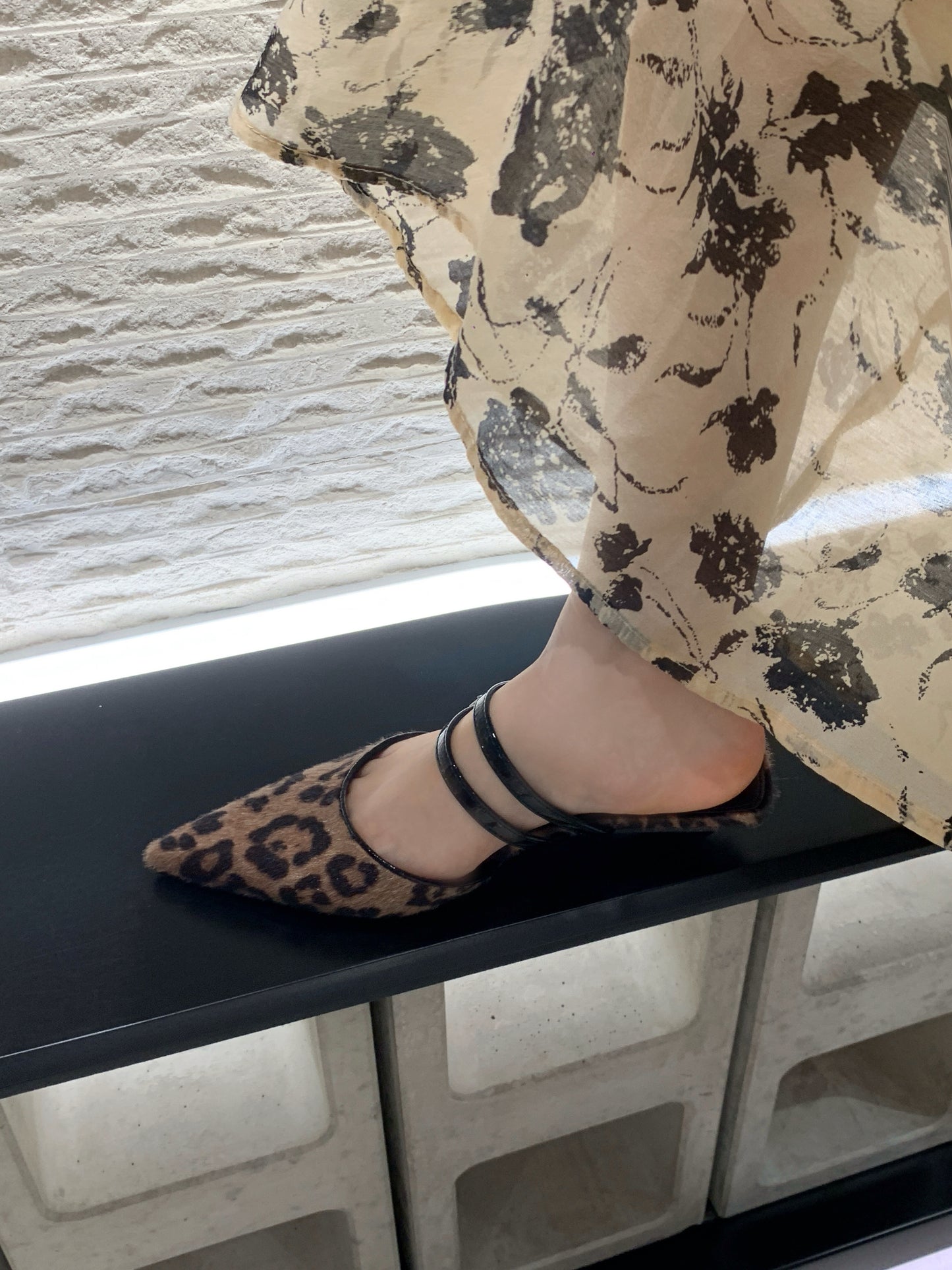 Feline Double Straps Heels