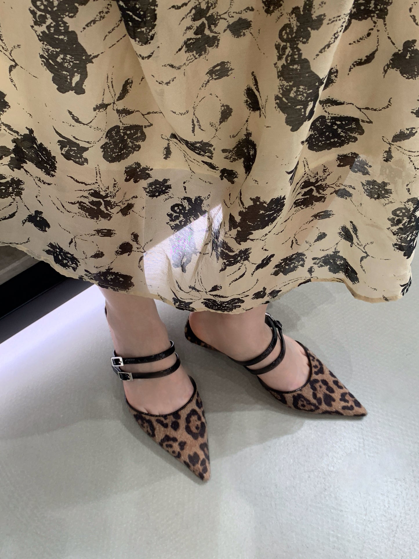 Feline Double Straps Heels