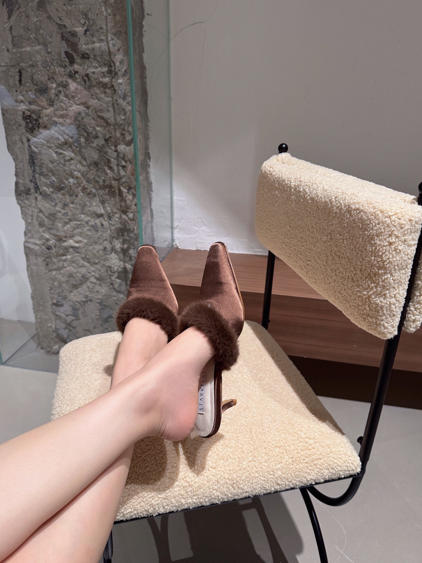 Starkela Fluffy Mid Heels