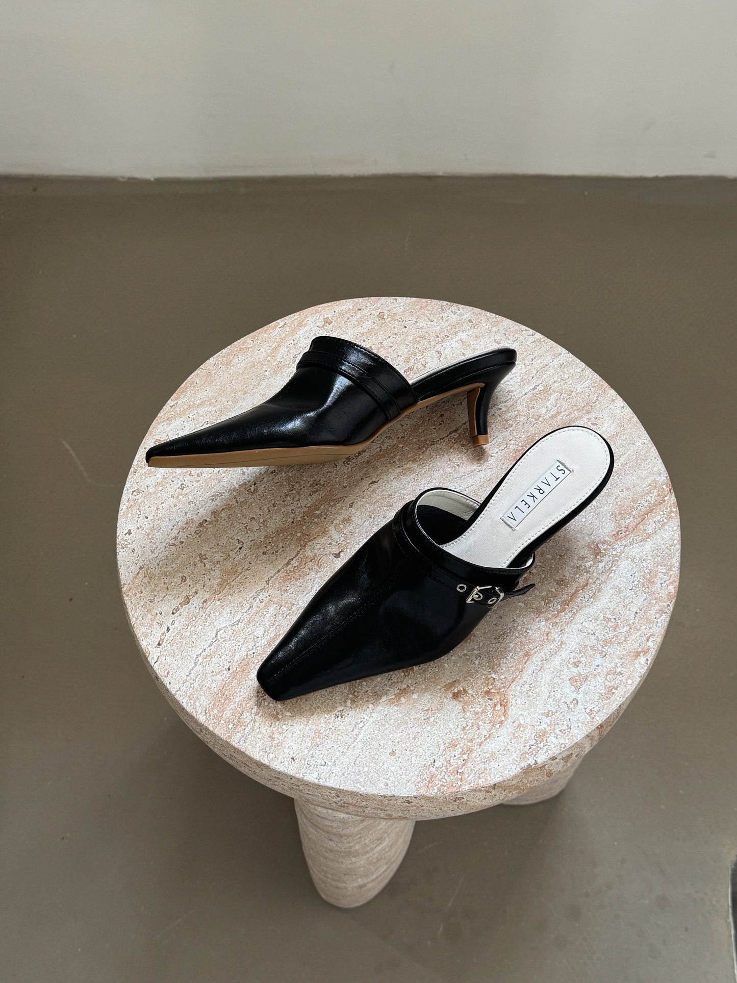 Mid Buckle Witches Heels