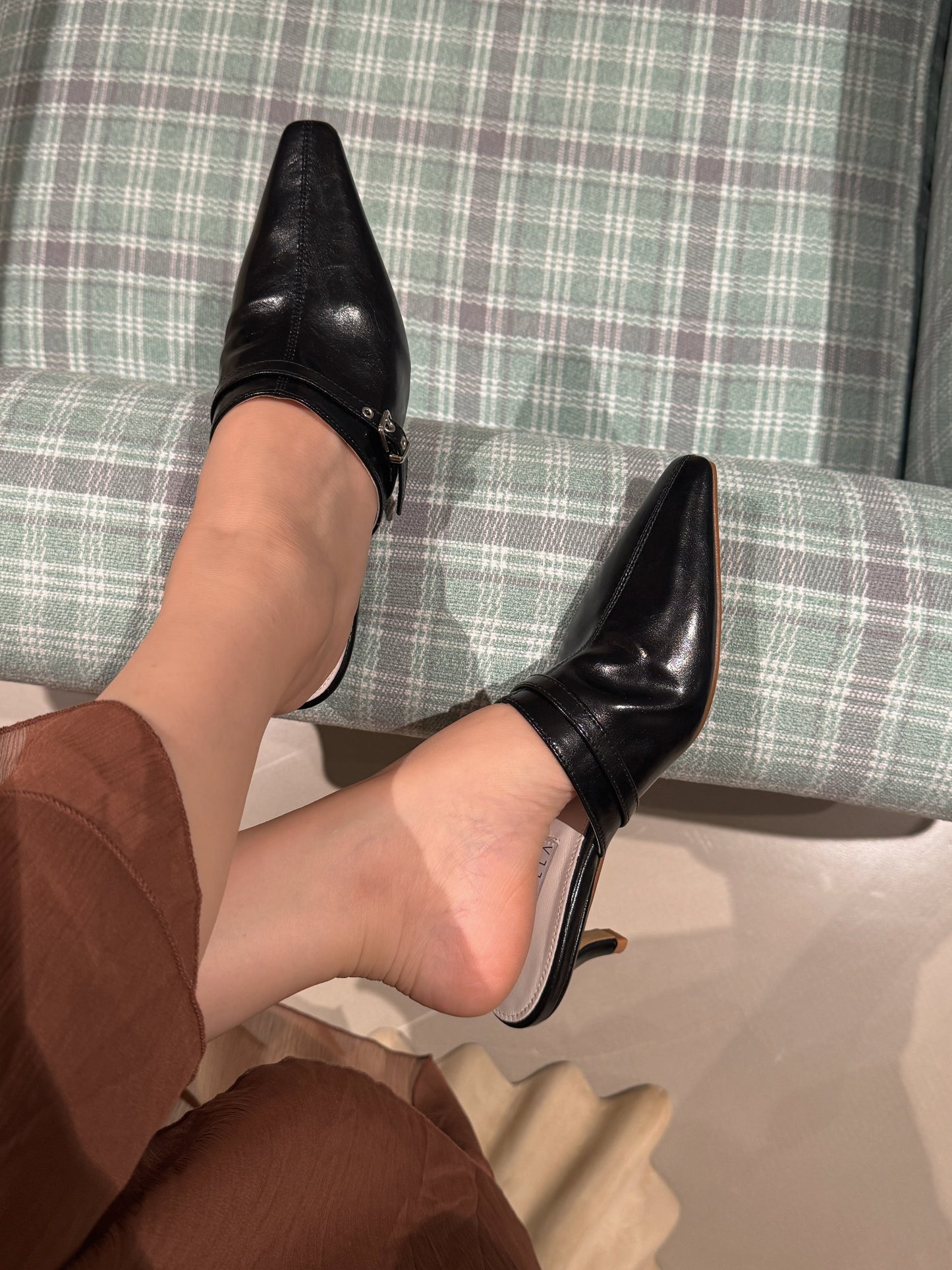 Mid Buckle Witches Heels