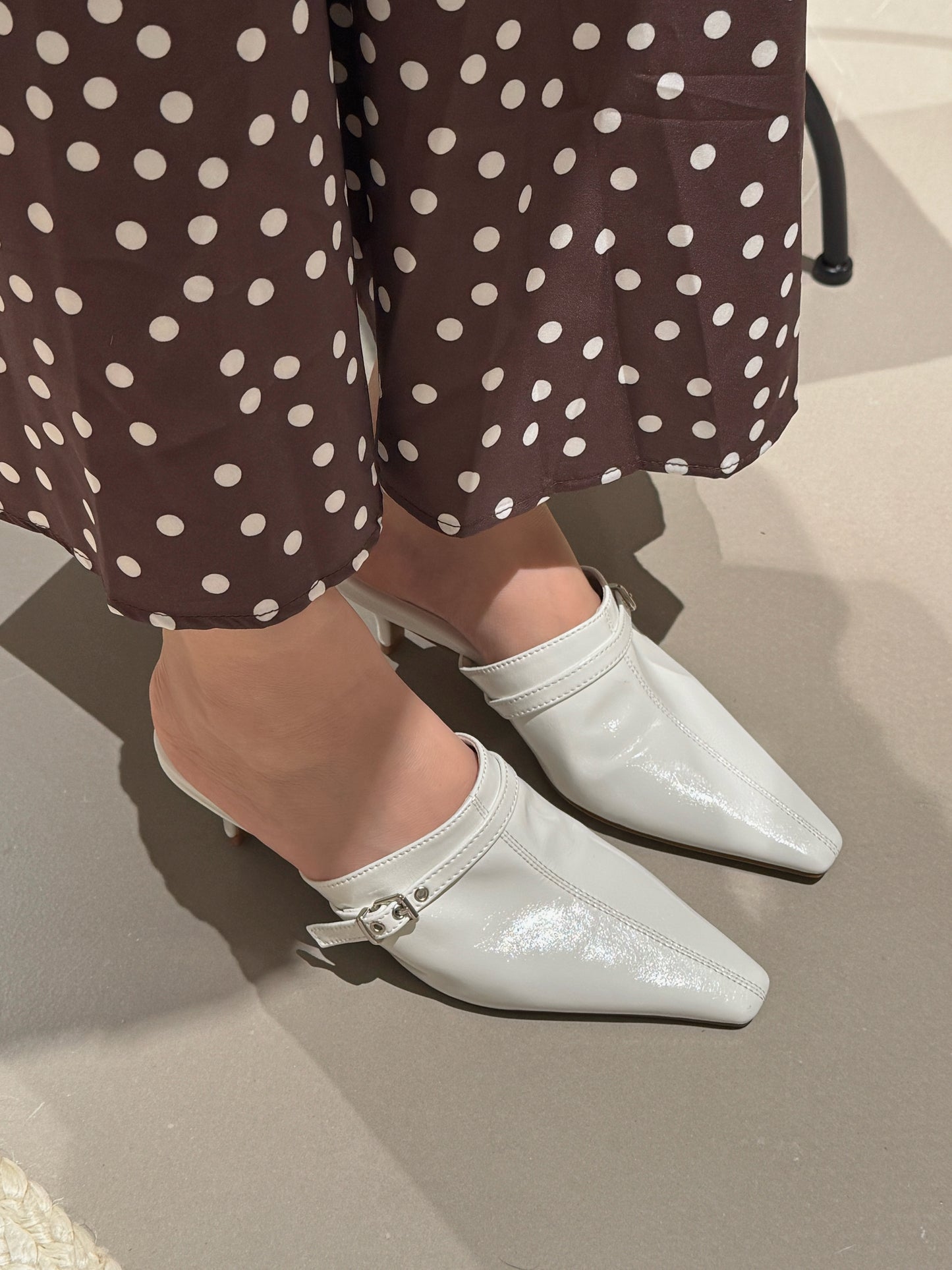 Mid Buckle Witches Heels