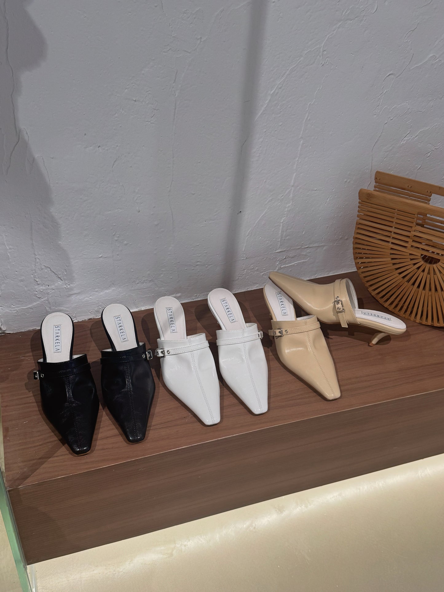 Mid Buckle Witches Heels