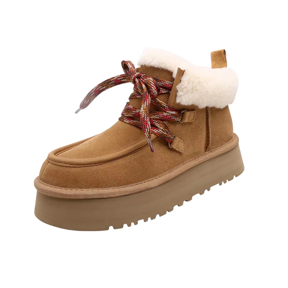 Shearling Mid Rope-tie Snow Boots SNW5566