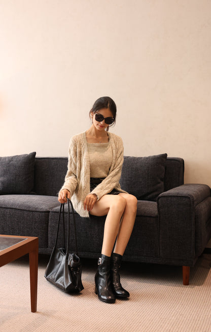 Classic Buckle Strap Ankle Boots ST939