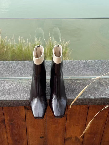 Noir Cocoa Contrast Boots ST979