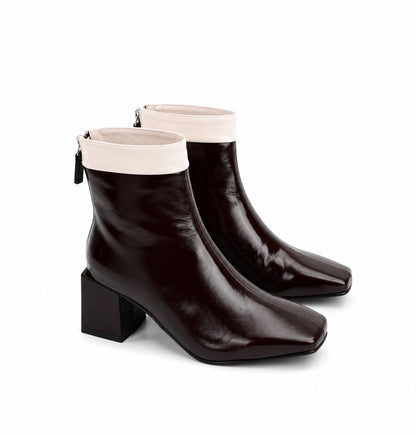 Noir Cocoa Contrast Boots ST979