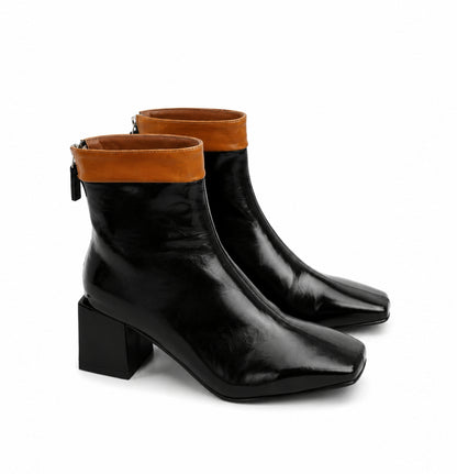 Noir Cocoa Contrast Boots ST979