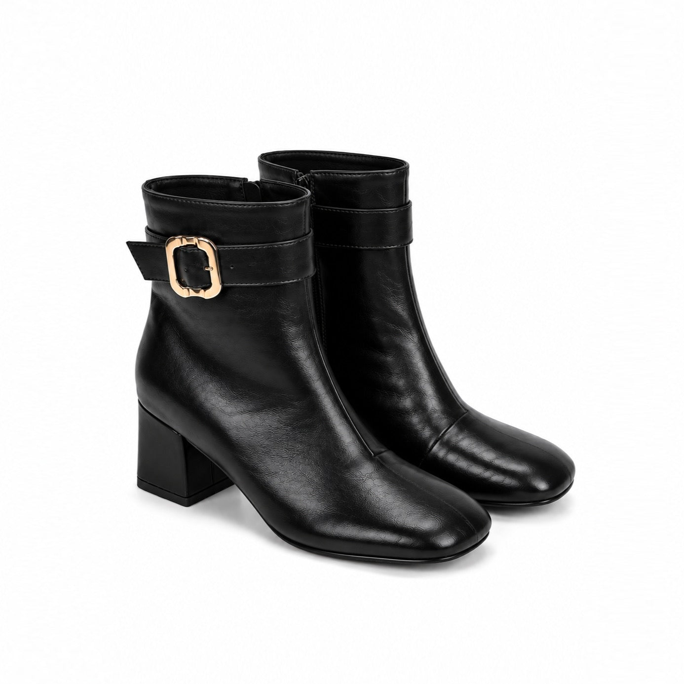 Classic Buckle Strap Ankle Boots ST939