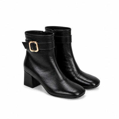 Classic Buckle Strap Ankle Boots ST939