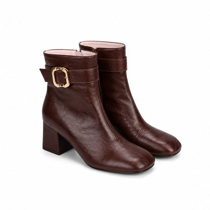 Classic Buckle Strap Ankle Boots ST939