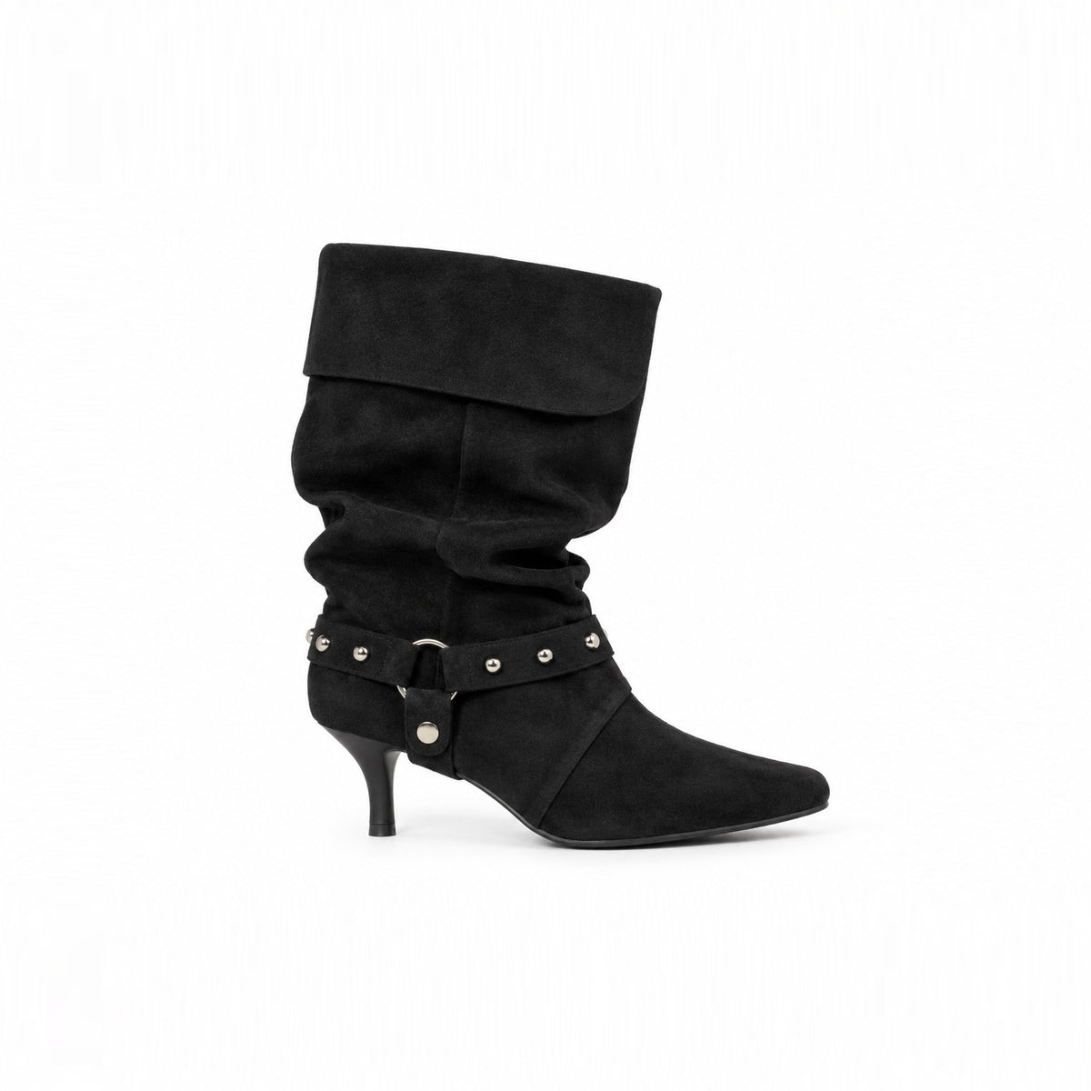 Vintage Studded Slouch Boots SF6608
