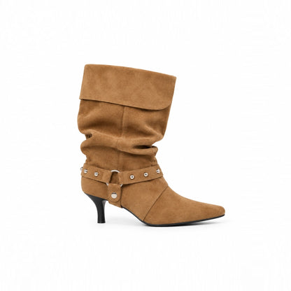 Vintage Studded Slouch Boots SF6608