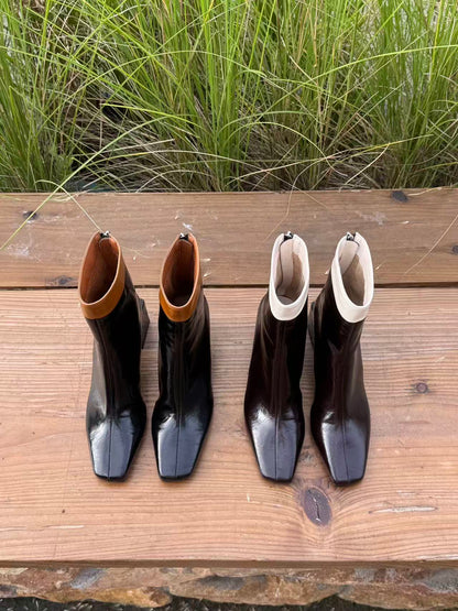 Noir Cocoa Contrast Boots ST979
