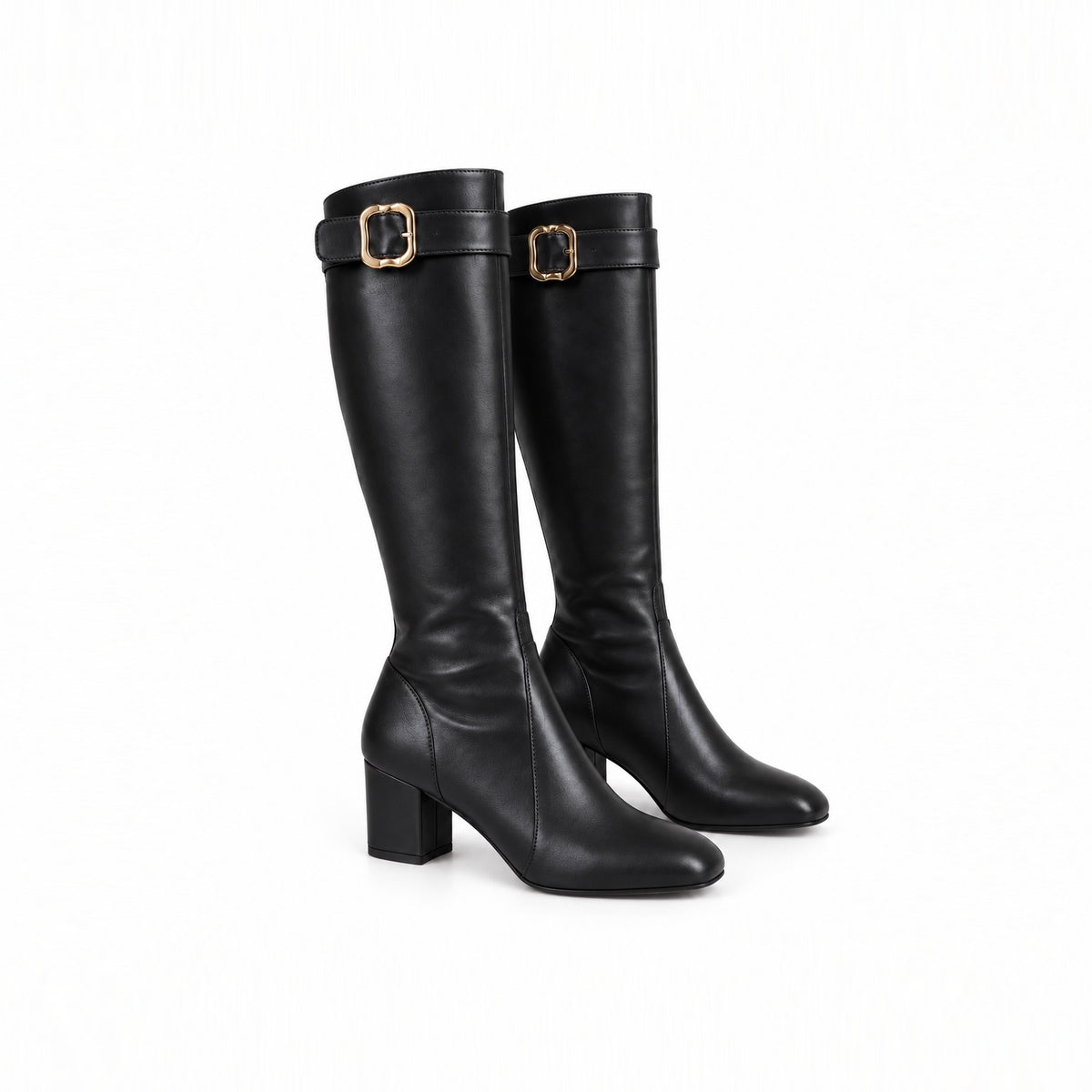 Classic Buckle Strap Knee-high Boots ST19-16