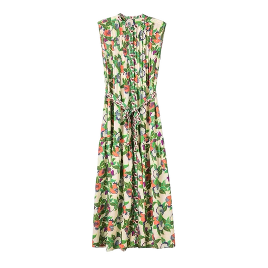 Tropical Fruit Printed Sleeveless Dress BD31093