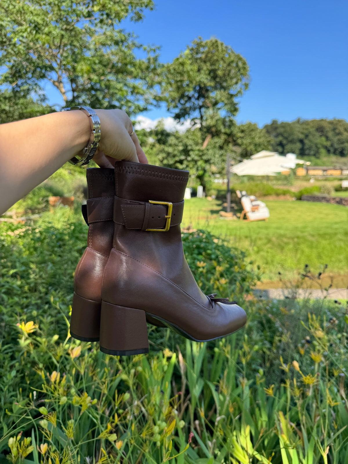 Vintage Ballet Bow Ankle Boots ST1966