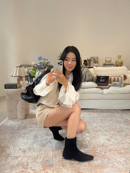 Suede Low Heel Ankle Boots SW1817