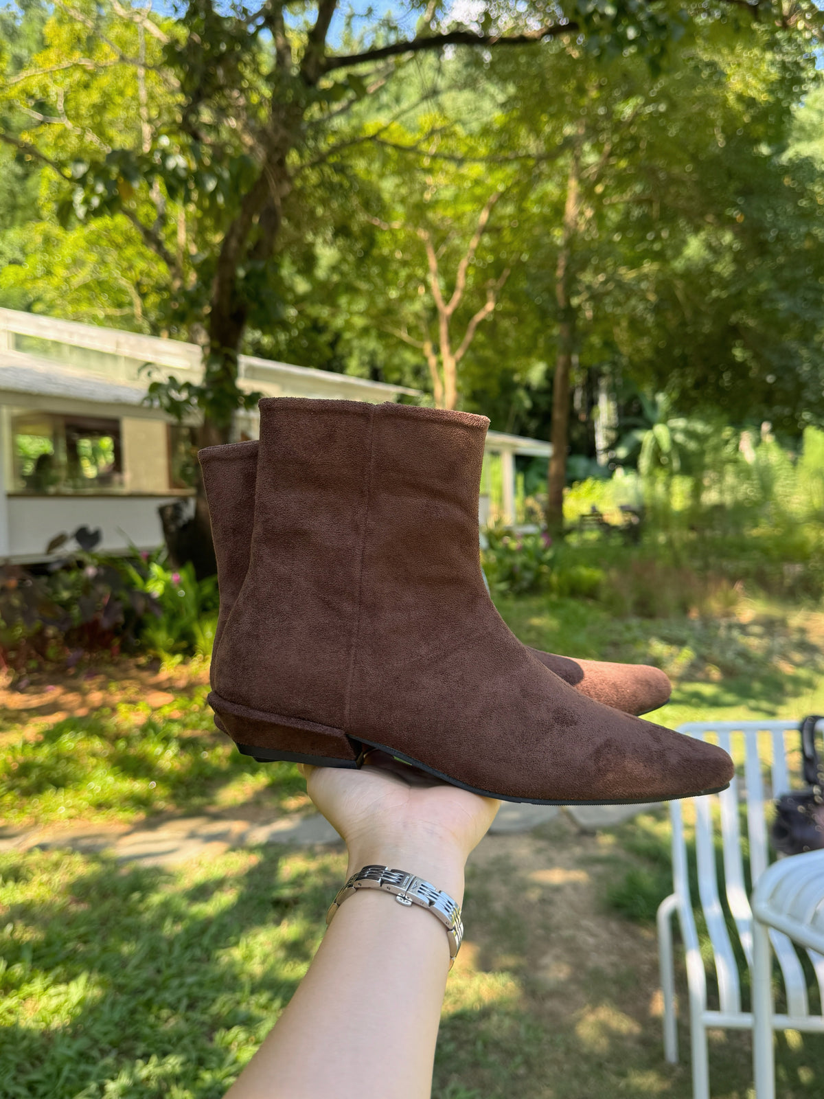 Suede Low Heel Ankle Boots SW1817