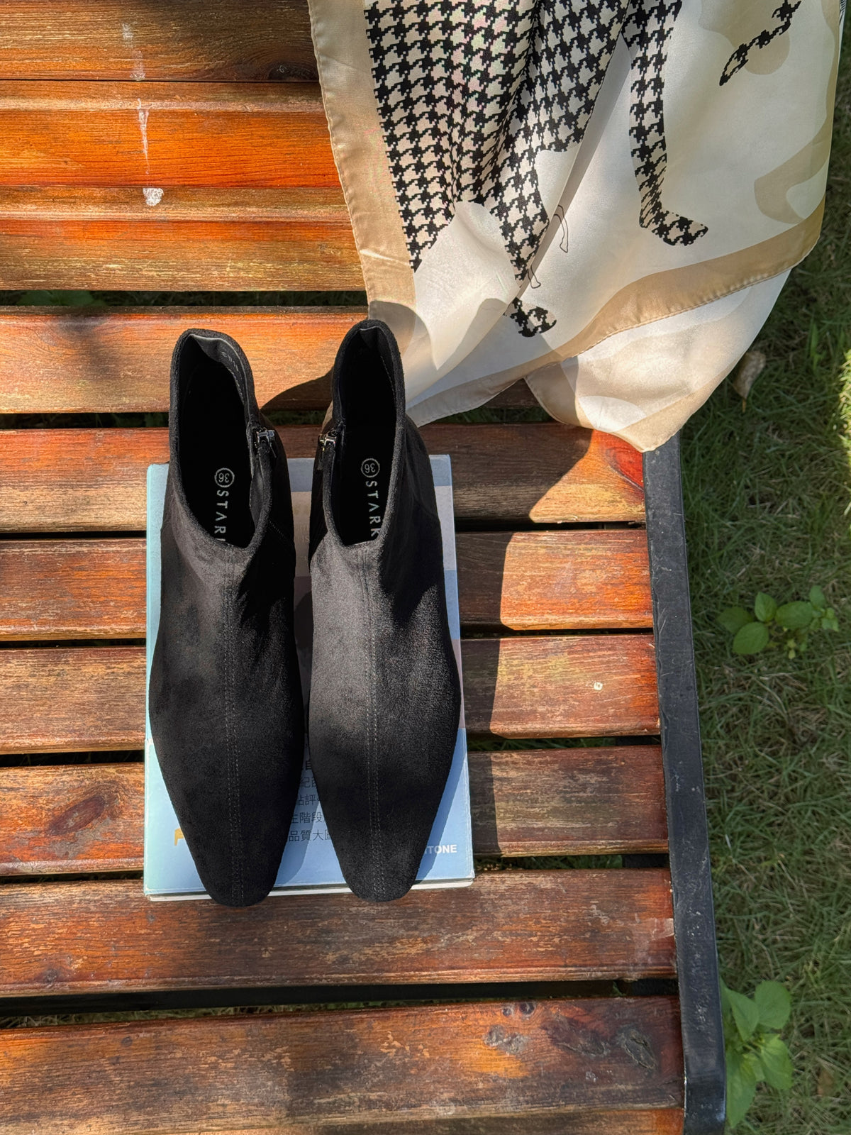 Suede Low Heel Ankle Boots SW1817