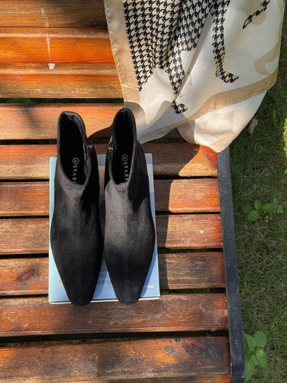 Suede Low Heel Ankle Boots SW1817